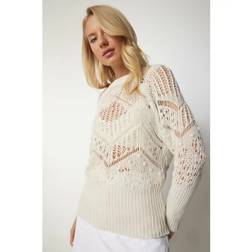 Happiness İstanbul Sweater - Beige - Regular fit