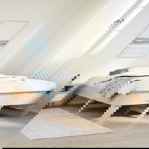 vidaXL Okvir kreveta bez madraca 135 x 190 cm od masivne borovine Cijene