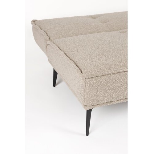 White Label Bež raztegljiva sedežna garnitura iz tkanine boucl&amp;eacute; 184 cm Cielke &amp;ndash; Slike