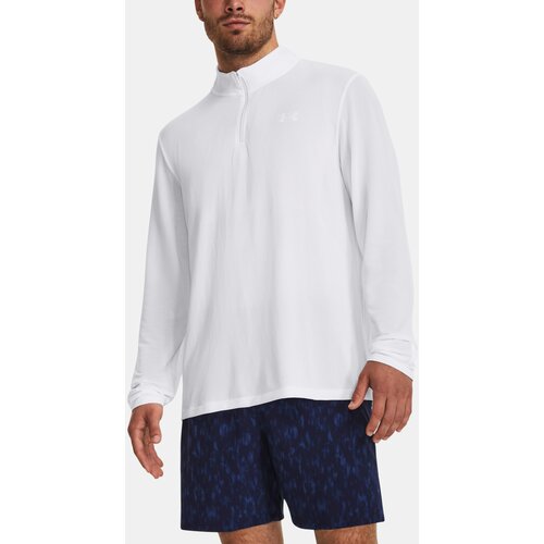 Under Armour T-shirt UA SEAMLESS STRIDE 1/4 ZIP-WHT - Men Slike