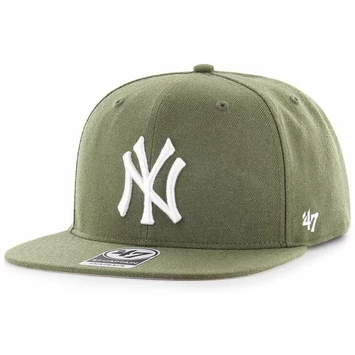 47 Brand Vunena kapa sa šiltom MLB New York Yankees boja: zelena, s aplikacijom, B-NSHOT17WBP-SWA