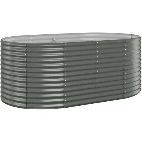 VidaXL Vrtna sadilica od čelika obloženog prahom 175x100x68 cm siva Slike