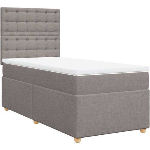VidaXL Box spring postelja z vzmetnico taupe 90x190 cm blago, (21291546) Slike