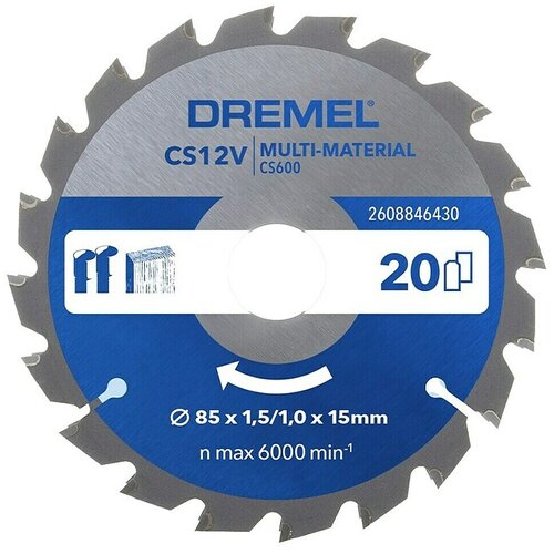 Dremel List za kružnu pilu Blueprint CS600 (Promjer lista pile: 85 mm, Provrt: 15 mm, Plastika) Slike