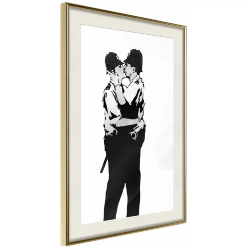  Poster - Banksy: Kissing Coppers I 20x30