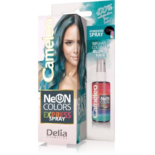 Delia tirkizni preliv za kosu u spreju neon colors cameleo Slike