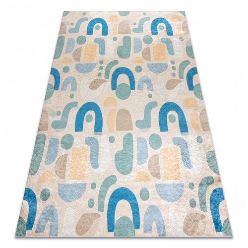 RugsX BAMBINO 61460 pralna preproga Geometrijski za otroke protizdrsna - bež / plava 160x220 cm, (5000359073) Cene