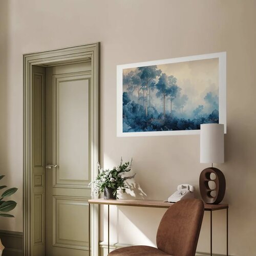  Plakat - Forest in Misty Blue Shades 90x60 Bez okvira s margom Slike