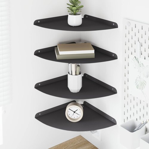  Lebdeća polica s policom s pohranom 4 pcs Crna 30 x 30 x 2 cm Cijene