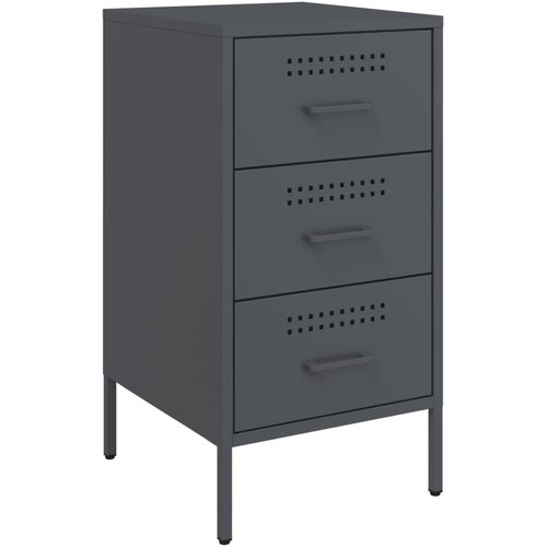 Maison Chic Nočna omarica - Nočna miza antracit 36x39x68 cm jeklo, (21687233) Cene