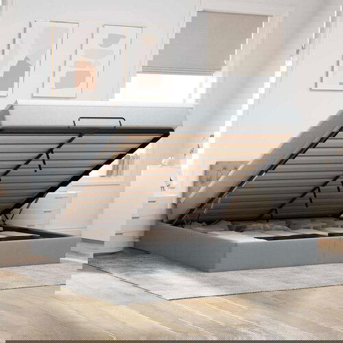 vidaXL Otomanski krevet s madracem svijetlosivi 180x200cm od tkanine Cijene