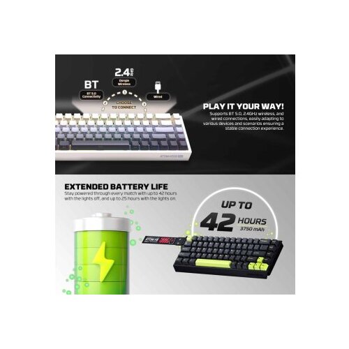 Fantech tastatura wired magnetic gaming  MK922 atom HE68 pro mori crna (emerald switch) Cene