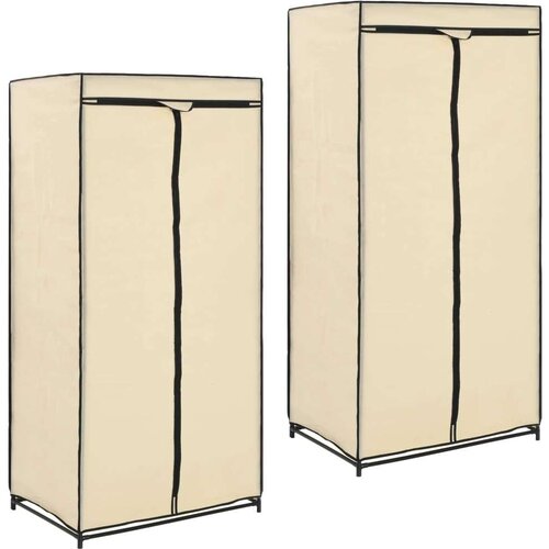 vidaXL garderobne omare 2 kosa 75x50x160 cm krem Cene