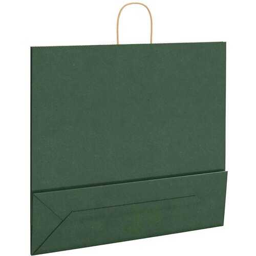  Papirnate vrečke 250 kosov z ročaji zelene barve 54x15x49 cm - - Zelena - 29.4 - 54 x 15 x 49 cm - 2025- Slike