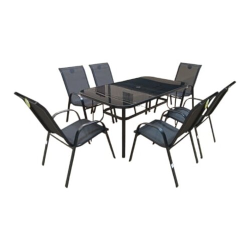 Taberna baštenski set Sto+6 stolica metalni daca Cene