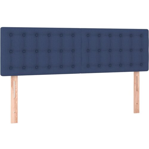 Maison Chic Posteljno vzglavje - Vzglavna omarica 2 kosa modro 72x5x78/88 cm blago, (22077797) Slike