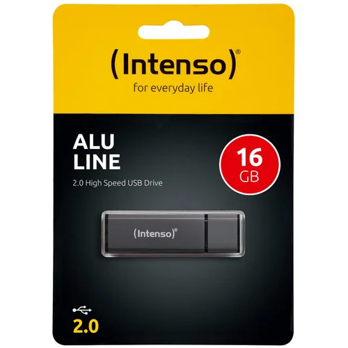  (Intenso) USB Flash drive 16GB Hi-Speed USB 2.0, ALU Line - USB2.0-16GB/Alu-a