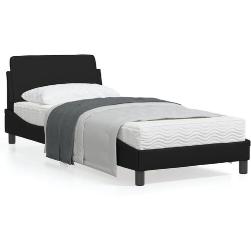 vidaXL Okvir za krevet s uzglavljem crni 90x190 cm od umjetne kože Cene