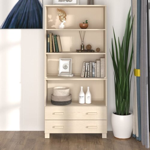 The Living Store Visoka omara HAMAR trdna borovina medeno rjava - Visoka Omarica, (21435262) Slike