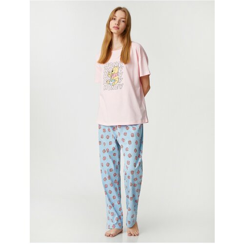 Koton Pajama Set - Pink - With Slogan Slike