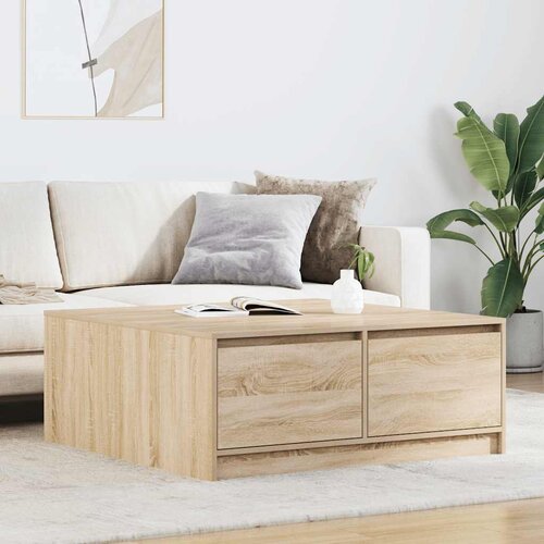vidaXL Kavna mizica s predali sonoma hrast 100x100x40 cm Cene
