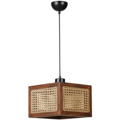 Opviq kumsal Büyük tekli ceviz rattan avize rattanwalnut chandelier Slike