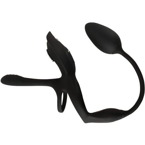 Coup!es Choice RC Multi Function Couples Vibrator Black Cene