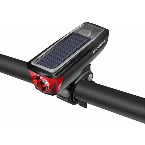 ROCKBROS HJ-052 svjetlo za bicikl i Solar Power Bank Black/Red