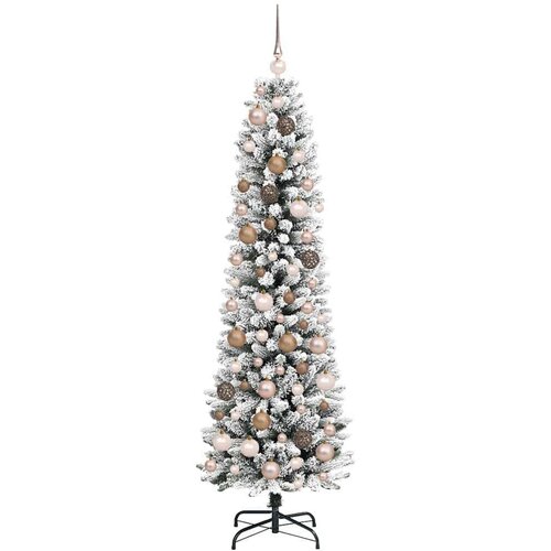 VidaXL Umjetno božićno drvce Bijelo 180 cm PVC i Metal i Plastika Slike