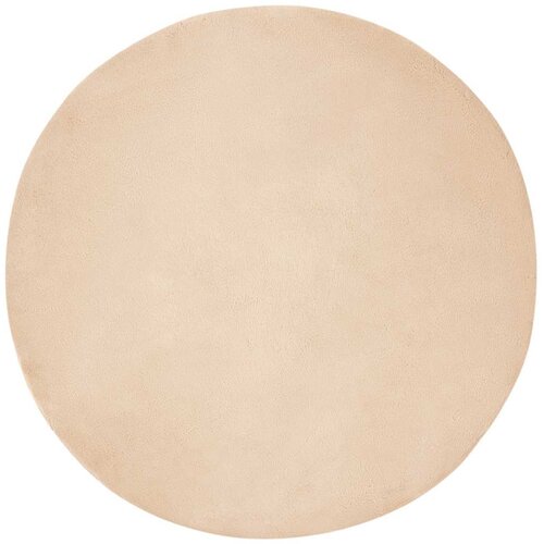vidaXL Faux Rabbit Fur Rug Bež Ø 160 cm Poliester Cene