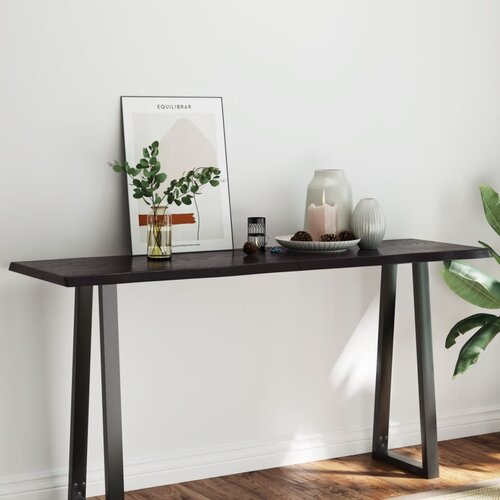 vidaXL Stolna ploča tamnosmeđa 160x50x(2-4) cm obrađena hrastovina Cijene