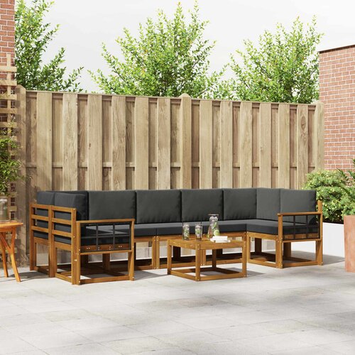  Set vanjskih sofa 8 kom. Prirodna i antracit Cene