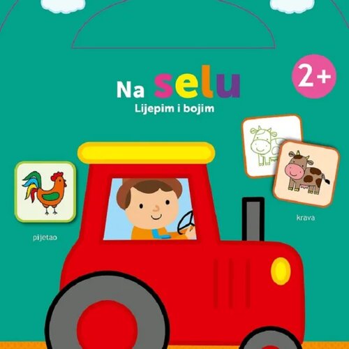 MALIK knjiga Zalijepi i oboji - Na selu 2+ zelena Cijene