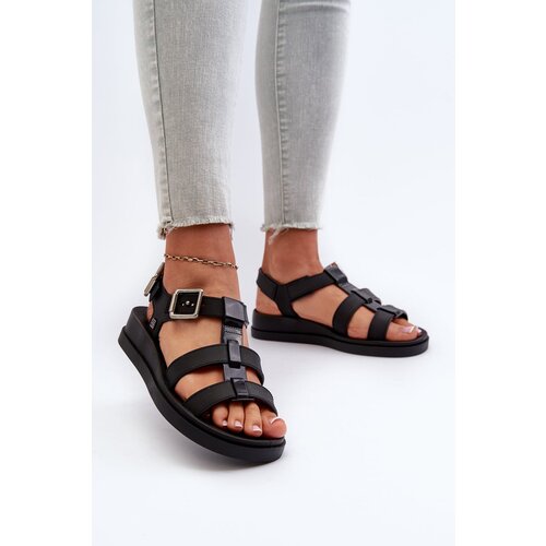 Kesi Women&amp;#039;s Smooth Sandals ZAXY Black Slike