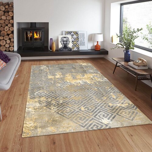 Conceptum Hypnose tepih Cg58, pravougaoni, 80x140 cm, krem-sivi Cene