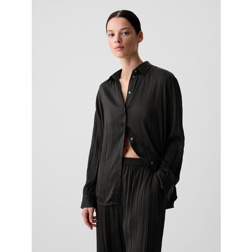 GAP Satin Boyfriend Shirt - Women Cene
