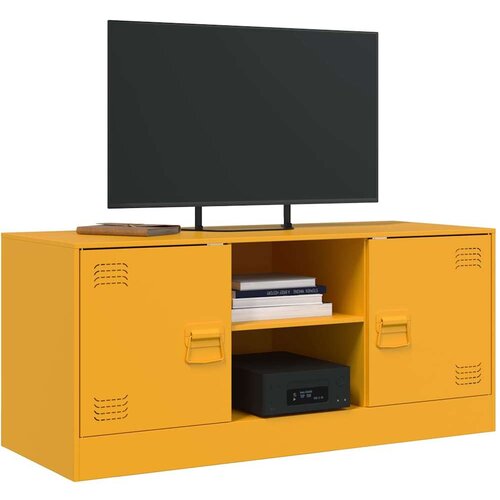 vidaXL TV omarica gorčično rumena 99x39x44 cm jeklo Cene