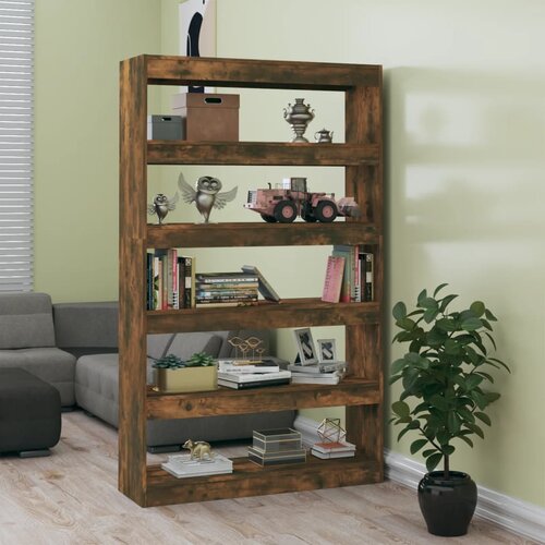 Furnova Knjižna omara/pregrada dimljeni hrast 100x30x166 cm, (22069049) Slike