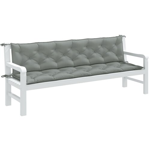  Jastuci za vrtnu klupu 2 kom svjetlosivi 200x50x7 cm tkanine Cene