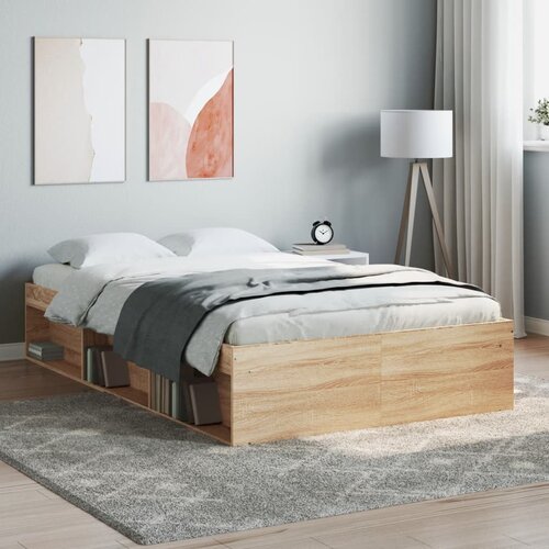 vidaXL Posteljni okvir sonoma hrast 120x200 cm Cene