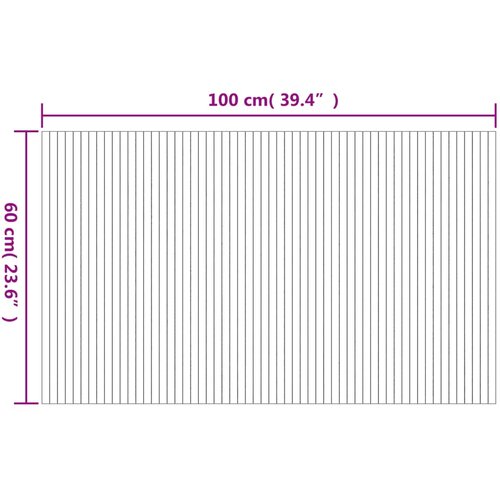  Pravokutni tepih tamnosmeđi 60x100 cm bambus Slike