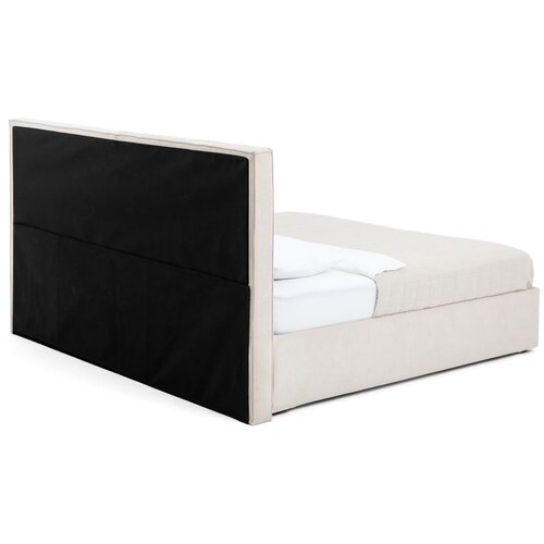 Bonami Selection Bež tapecirani bračni krevet s podnicom i prostorom za odlaganje 180x200 cm Thessa Bold Line &amp;ndash; Slike