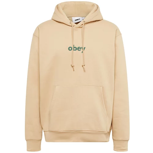 Obey Sweater majica pijesak / tamno zelena