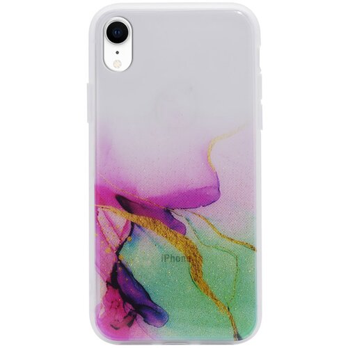  Maska za iPhone XR Water Spark transparent pink-zelena Cene