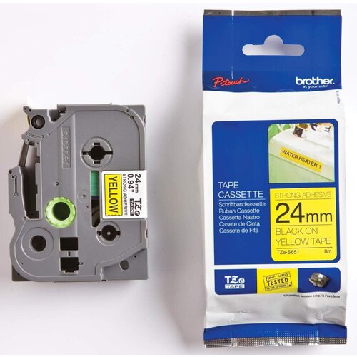  Trak p-touch tze-s651 rumen/črn 24mm BROTHER Cene