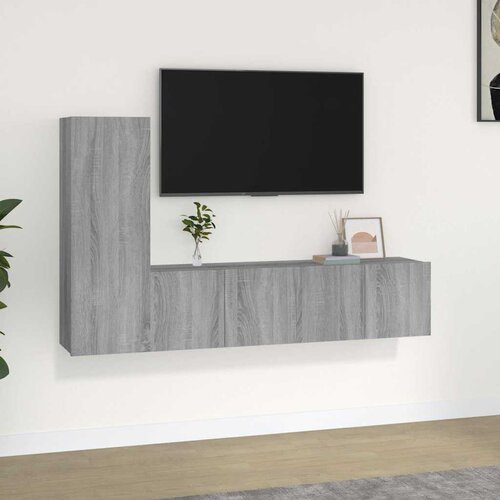  3-dijelni set TV ormarića boja hrasta sonome konstruirano drvo Cijene