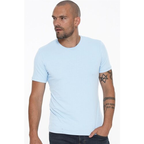 Dewberry T8569 BICYCLE COLLAR MEN'S T-SHIRT-BLUE Slike