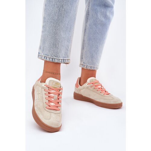 D.Franklin Suede Sports Shoes Sneakers Women Beige Slike