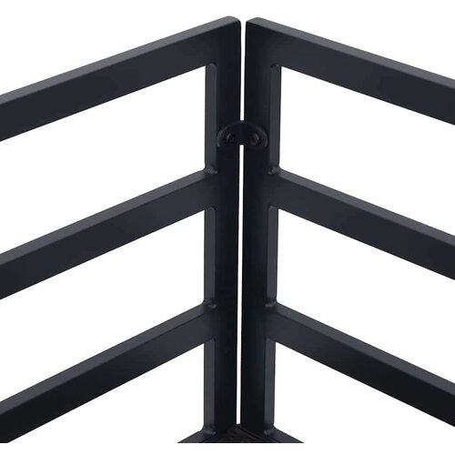 VidaXL Vrtna sedežna garnitura z blazino Črna Aluminij Slike