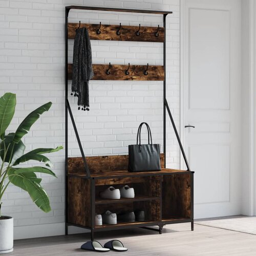 vidaXL Regal za oblačila s prostorom za čevlje dim. hrast 100x41x184cm Cene